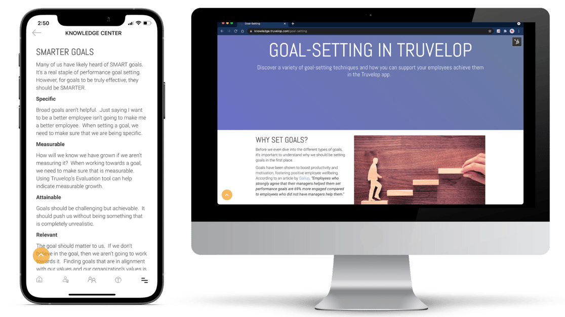 Goal-Setting - Knowledge Center - mobile and desktop